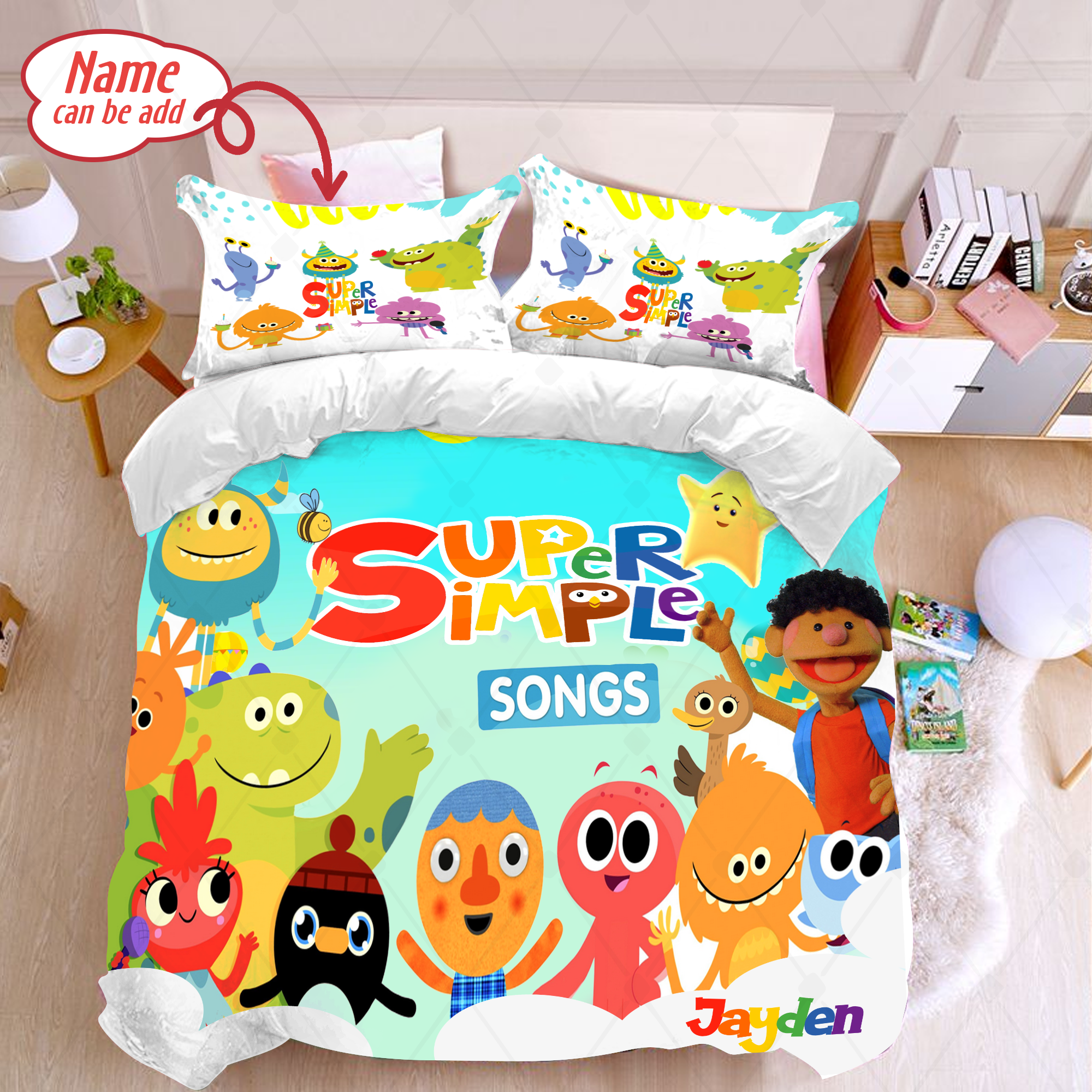 Personalized Super Simple Song Bedding Set Super Simple Song Duvet Cover And Pillowcase Super Simple Song Quilt Blanket